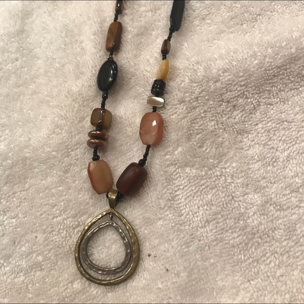 Silpada bead necklace with pendant